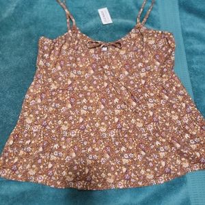 NWT Floral Spaghetti Strap Blouse